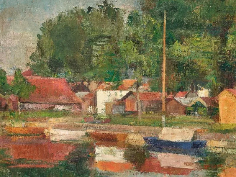 1897-Friedrich Eduard Traffelet - La barca bleu